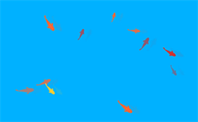 矢量游动金鱼flash动画